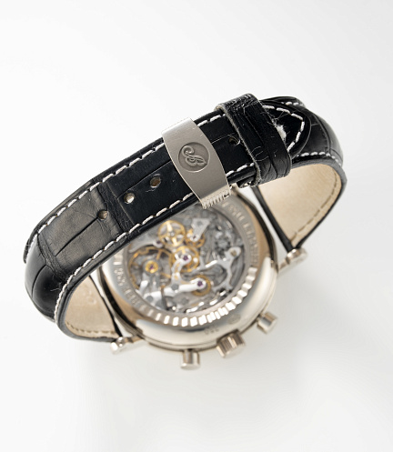 Classique Chronograph in White Gold with Enamel Dial