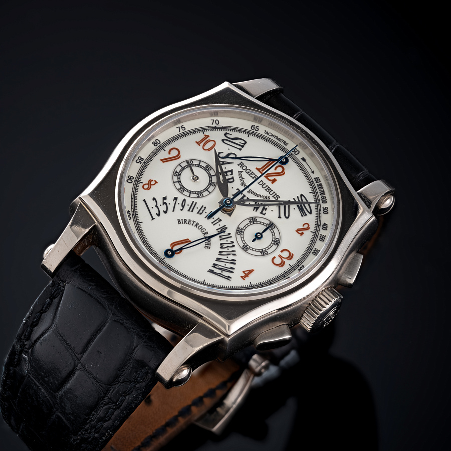Symphatie Chronograph with Bi-Retrograde Calendar in White Gold