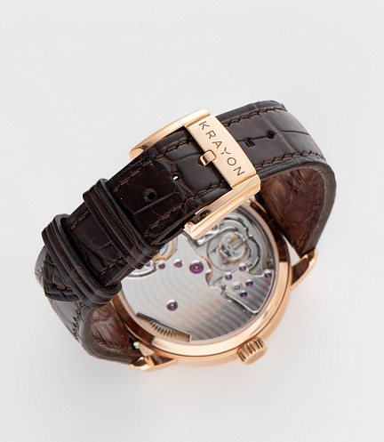 Anywhere in Rose Gold with Guilloche Dial by Remi Maillat