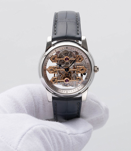 Triple Bridge Skeleton Tourbillon in Platinum
