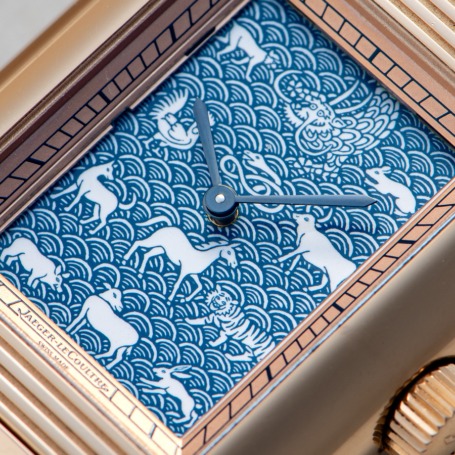 Reverso A Eclipses in Rose Gold with Enamel Zodiac Dial by Hiroshi Senju