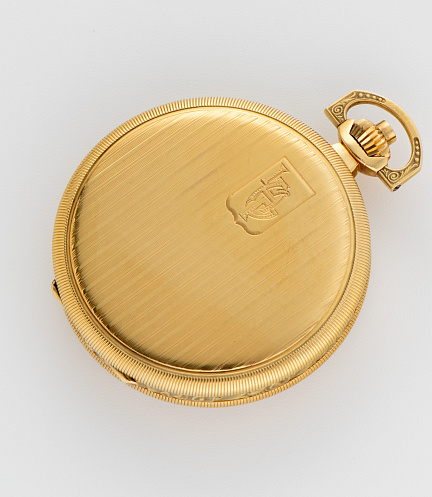 Gold Pocket Watch with a Chronograph Movement