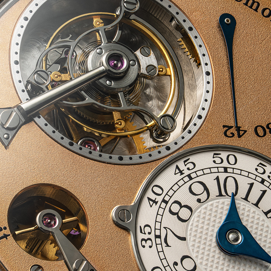 Tourbillon Souverain in 38mm Platinum Case with Brass Movement and Pink Dial