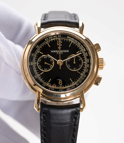 Historiques Chronograph in Yellow Gold with Black Dial