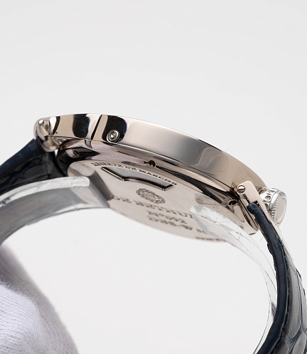 DBS Moon Phase in White Gold with Black Dial