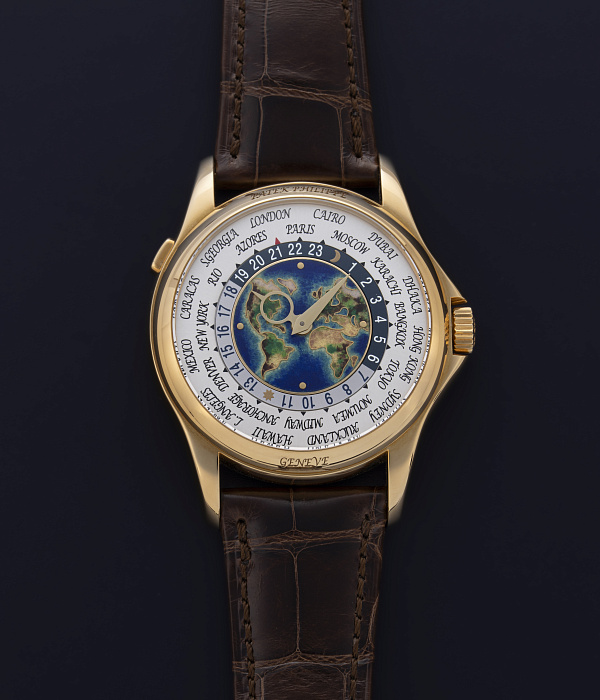 World Time in Yellow Gold with Enamel Dial