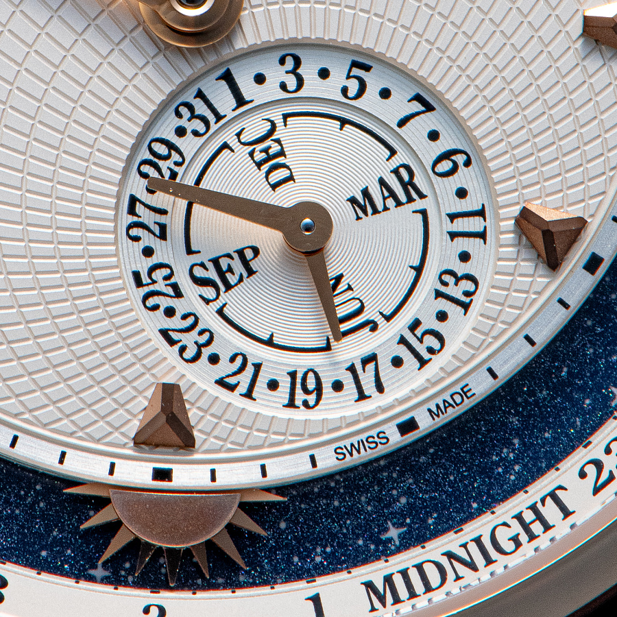Anywhere in Rose Gold with Guilloche Dial by Remi Maillat