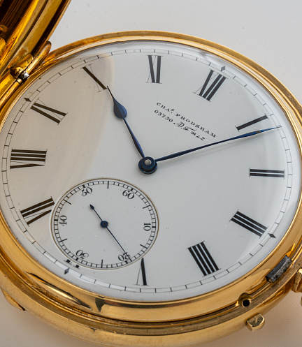 Golden Tourbillon Pocket Watch by Sylvain Mairet