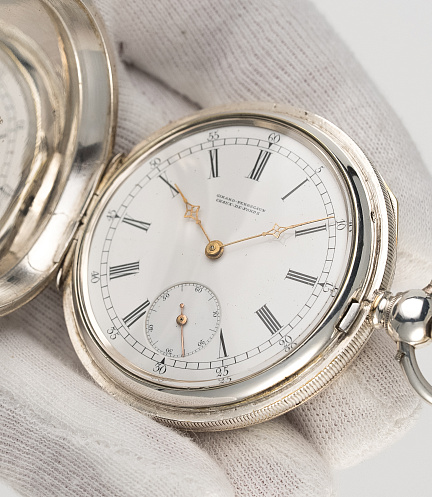 Silver Pocket Chronometre Watch