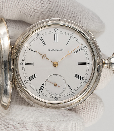 Silver Pocket Chronometre Watch