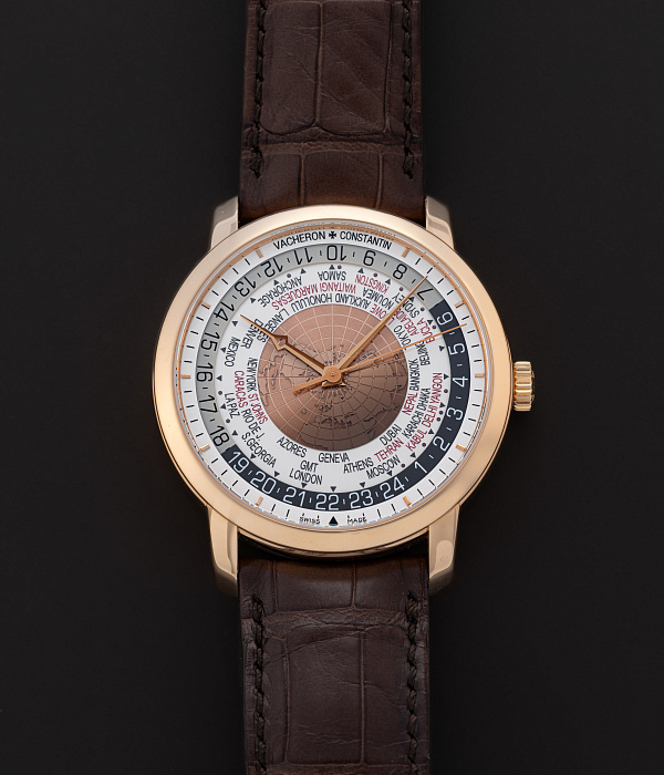 Traditionelle World Time in Rose Gold