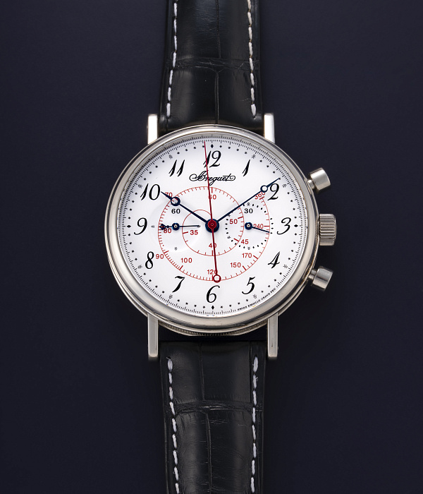 Classique Chronograph in White Gold with Enamel Dial